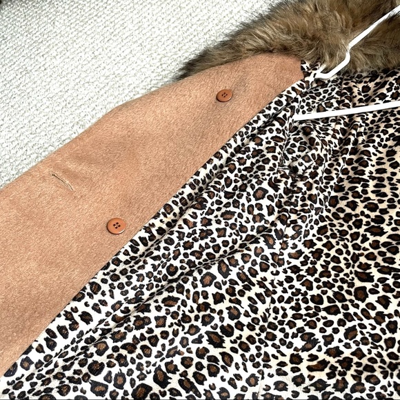 Fur collar cape coat - Picture 5 of 6